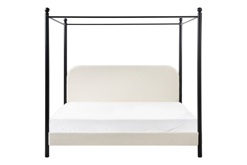 Himmelssäng Dannemois - Vit, Svart, 180x200 cm - Möbler - Sovrum - Sängar - Himmelsäng