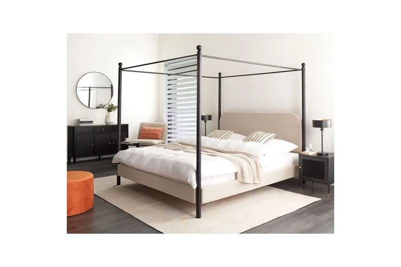 Himmelssäng Himmelssäng Dannemois Beige, Black 180x200 - Möbler - Sovrum - Sängar - Himmelsäng