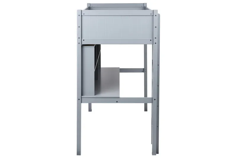 Högsäng med skrivbord Foucamont - Grå - Möbler - Sovrum - Sängar - Våningssängar & loftsängar