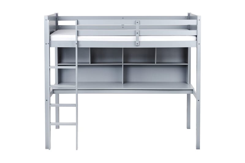 Högsäng med skrivbord Foucamont - Grå - Möbler - Sovrum - Sängar - Våningssängar & loftsängar
