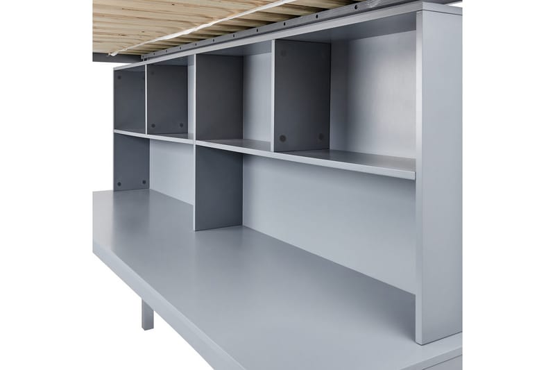 Högsäng med skrivbord Foucamont - Grå - Möbler - Sovrum - Sängar - Våningssängar & loftsängar