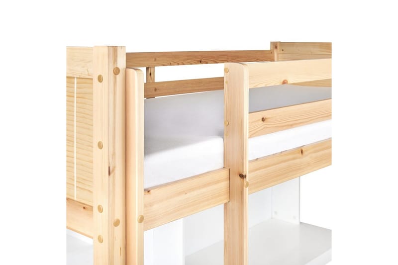 Högsäng med skrivbord Foucamont - Ljus trä, vit - Möbler - Sovrum - Sängar - Våningssängar & loftsängar