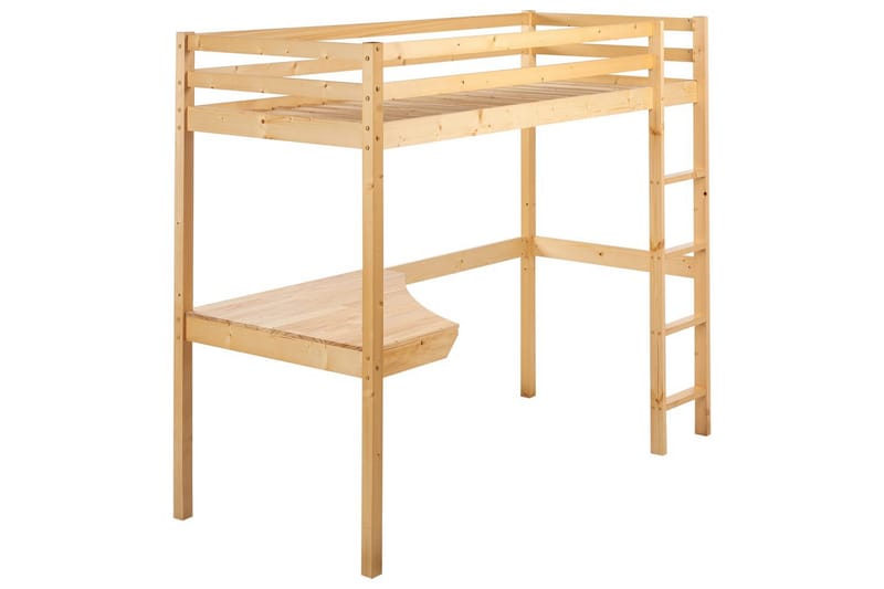 Högsäng med skrivbord Loury - Ljus trä - Möbler - Sovrum - Sängar - Våningssängar & loftsängar