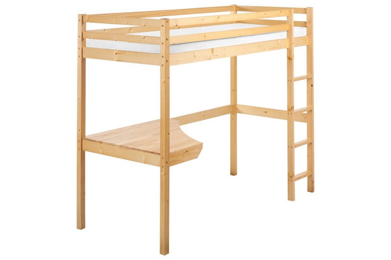 Högsäng med skrivbord Loury - Ljus trä - Möbler - Sovrum - Sängar - Våningssängar & loftsängar