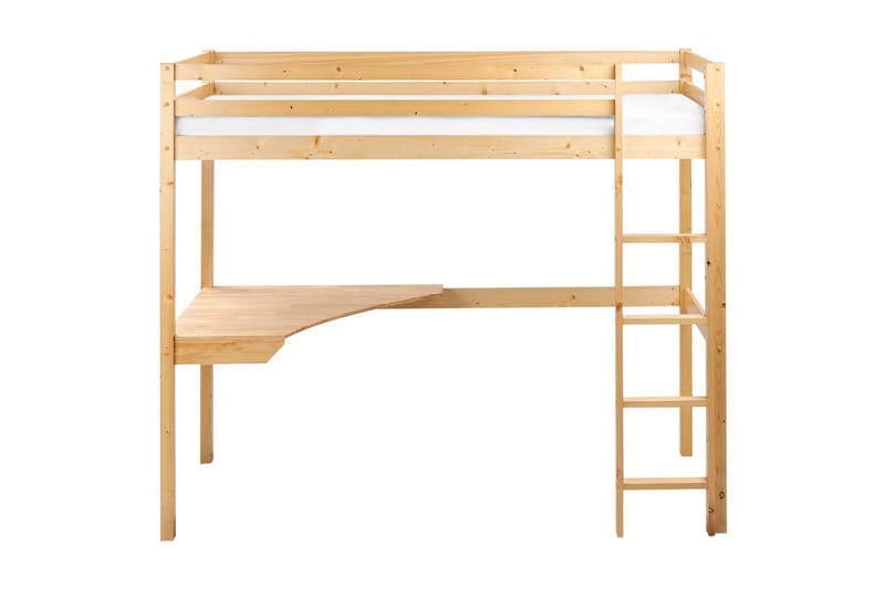 Högsäng med skrivbord Loury - Ljus trä - Möbler - Sovrum - Sängar - Våningssängar & loftsängar