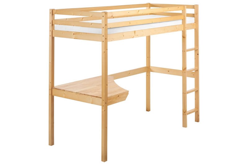 Högsäng med skrivbord Loury - Ljus trä - Möbler - Sovrum - Sängar - Våningssängar & loftsängar