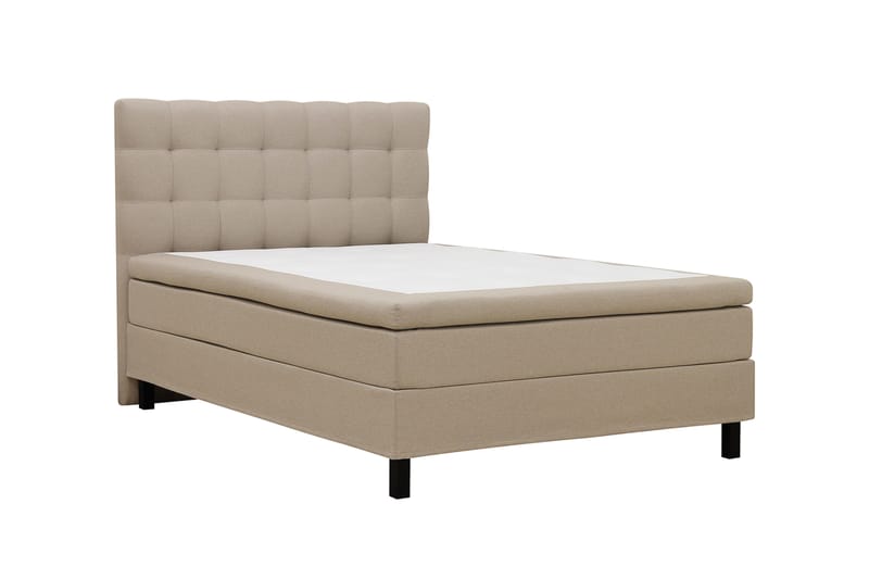 HVILA Classic Komplett Sängpaket 140x200 cm Kontinentalsäng med rutad sänggavel - Beige - Möbler - Sovrum - Sängar - Komplett Sängpaket