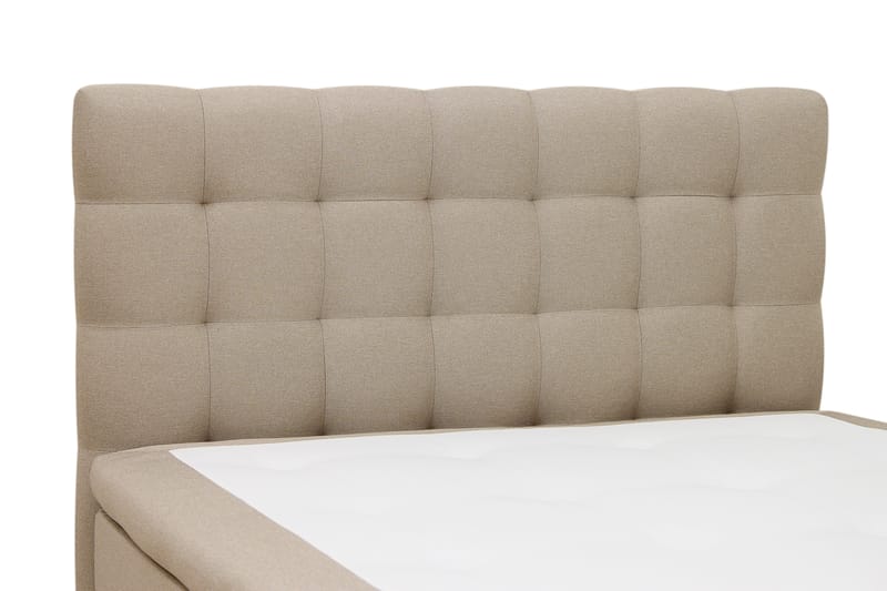 HVILA Classic Komplett Sängpaket 140x200 cm Kontinentalsäng med rutad sänggavel - Beige - Möbler - Sovrum - Sängar - Komplett Sängpaket
