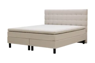 HVILA Classic Komplett Sängpaket 160x200 cm Kontinentalsäng med rutad sänggavel - Beige - Möbler - Sovrum - Sängar - Komplett Sängpaket