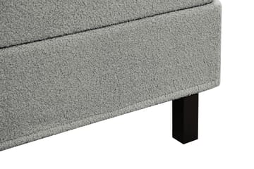 HVILA Classic Komplett Sängpaket 160x200 cm Kontinentalsäng med rutad sänggavel - Grå / Teddy - Möbler - Sovrum - Sängar - Komplett Sängpaket