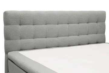 HVILA Classic Komplett Sängpaket 160x200 cm Kontinentalsäng med rutad sänggavel - Grå / Teddy - Möbler - Sovrum - Sängar - Komplett Sängpaket