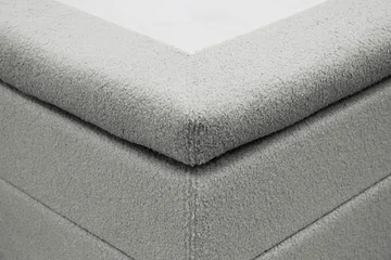 HVILA Classic Komplett Sängpaket 160x200 cm Kontinentalsäng med rutad sänggavel - Grå / Teddy - Möbler - Sovrum - Sängar - Komplett Sängpaket