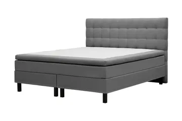 HVILA Classic Komplett Sängpaket 160x200 cm Kontinentalsäng med rutad sänggavel - Grå - Möbler - Sovrum - Sängar - Komplett Sängpaket