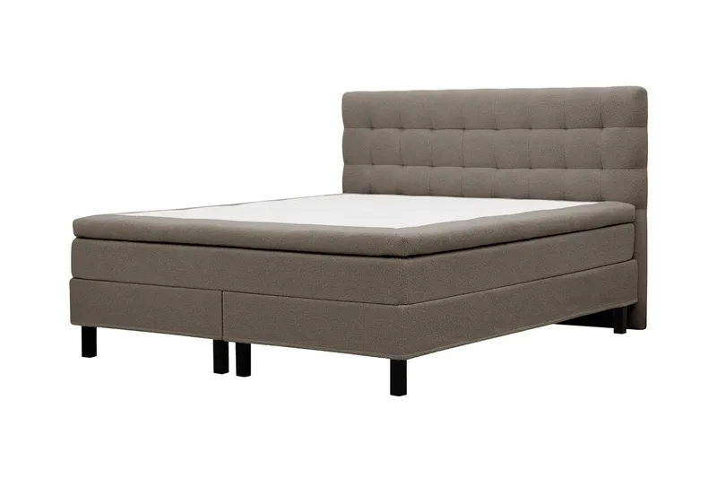 HVILA Classic Komplett Sängpaket 180x200 cm Kontinentalsäng med rutad sänggavel - Brun - Möbler - Sovrum - Sängar - Kontinentalsängar