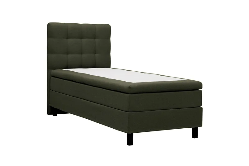 HVILA Classic Komplett Sängpaket 90x200 cm Kontinentalsäng med rutad sänggavel - Grön - Möbler - Sovrum - Sängar - Komplett Sängpaket