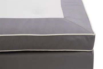 HVILA Lyx Komplett Sängpaket 160x200 cm Kontinentalsäng med knappad sänggavel i sammet - Grå / Sammet - Möbler - Sovrum - Sängar - Kontinentalsängar
