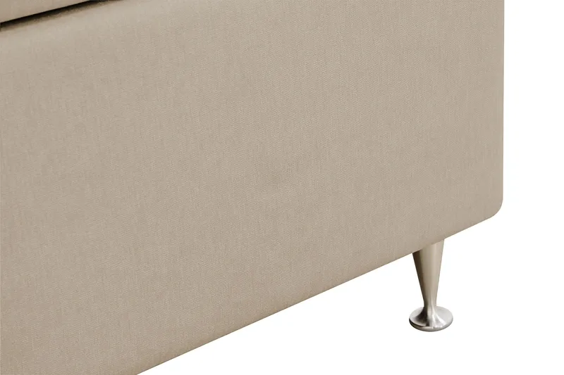 HVILA Lyx Komplett Sängpaket 180x200 cm Kontinentalsäng med knappad sänggavel - Beige - Möbler - Sovrum - Sängar - Kontinentalsängar