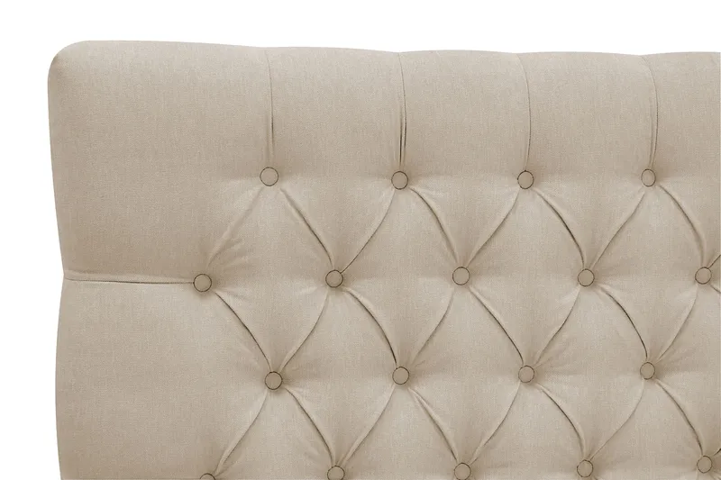 HVILA Lyx Komplett Sängpaket 180x200 cm Kontinentalsäng med knappad sänggavel - Beige - Möbler - Sovrum - Sängar - Kontinentalsängar