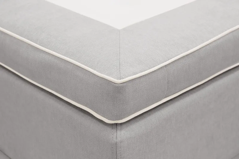 HVILA Lyx Komplett Sängpaket 180x200 cm Kontinentalsäng med knappad sänggavel - Grå - Möbler - Sovrum - Sängar - Komplett Sängpaket