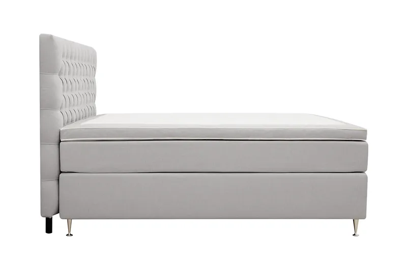 HVILA Lyx Komplett Sängpaket 180x200 cm Kontinentalsäng med knappad sänggavel - Grå - Möbler - Sovrum - Sängar - Komplett Sängpaket