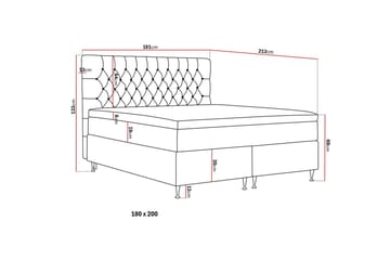 HVILA Lyx Komplett Sängpaket 180x200 cm Kontinentalsäng med knappad sänggavel i bouclé - Ivory / Bouclé - Möbler - Sovrum - Sängar - Komplett Sängpaket