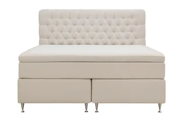 HVILA Lyx Komplett Sängpaket 180x200 cm Kontinentalsäng med knappad sänggavel i bouclé