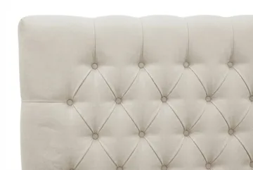 HVILA Lyx Komplett Sängpaket 180x200 cm Kontinentalsäng med knappad sänggavel i chenille - Beige - Möbler - Sovrum - Sängar - Komplett Sängpaket