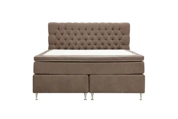 HVILA Lyx Komplett Sängpaket 180x200 cm Kontinentalsäng med knappad sänggavel i chenille