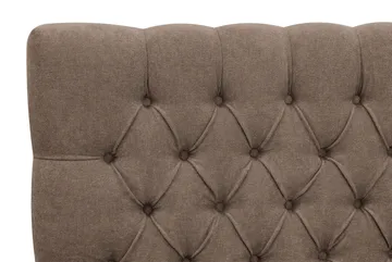 HVILA Lyx Komplett Sängpaket 180x200 cm Kontinentalsäng med knappad sänggavel i chenille - Mörkbrun - Möbler - Sovrum - Sängar - Komplett Sängpaket