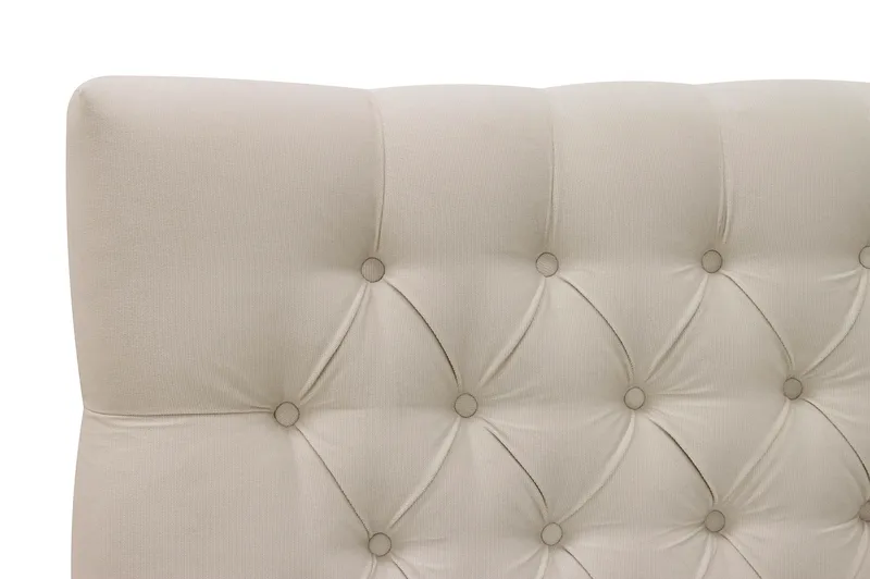HVILA Lyx Komplett Sängpaket 180x200 cm Kontinentalsäng med knappad sänggavel i sammet - Beige - Möbler - Sovrum - Sängar - Kontinentalsängar
