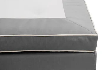 HVILA Lyx Komplett Sängpaket 180x200 cm Kontinentalsäng med knappad sänggavel i sammet - Ljusgrå - Möbler - Sovrum - Sängar - Komplett Sängpaket