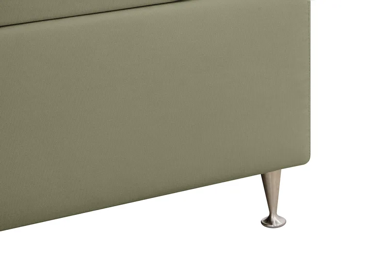 HVILA Lyx Komplett Sängpaket 180x200 cm Kontinentalsäng med knappad sänggavel i sammet - Olivgrön - Möbler - Sovrum - Sängar - Kontinentalsängar