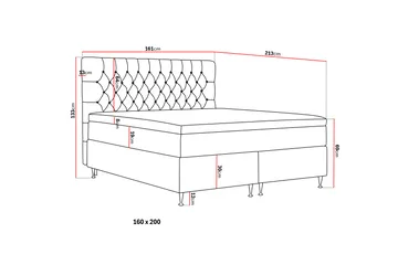HVILA Lyx Kontinentalsäng 160x200 cm - Olivgrön - Möbler - Sovrum - Sängar - Komplett Sängpaket