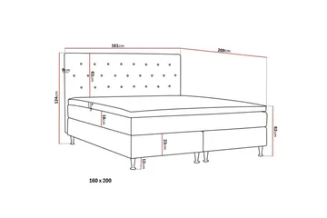 HVILA Plus Komplett Sängpaket 160x200 cm - Ljusbeige - Möbler - Sovrum - Sängar - Komplett Sängpaket