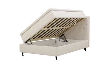 HVILA Plus Komplett Sängpaket med Förvaring 120x200 cm - Ljusbeige - Möbler - Sovrum - Sängar - Komplett Sängpaket
