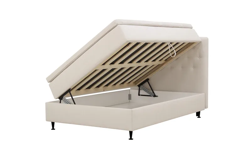 HVILA Plus Komplett Sängpaket med Förvaring 120x200 cm - Ljusbeige - Möbler - Sovrum - Sängar - Kontinentalsängar