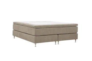 HVILA Premium Kontinentalsäng 160x200 cm - Ljusbrun Tyg - Möbler - Sovrum - Sängar - Kontinentalsängar