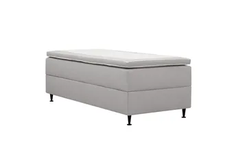 HVILA Plus Kontinentalsäng med Förvaring 90x200 cm - Grå - Möbler - Sovrum - Sängar - Komplett Sängpaket