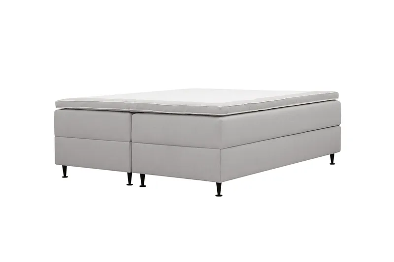 HVILA Plus Kontinentalsäng med Förvaring 160x200 cm - Grå - Möbler - Sovrum - Sängar - Komplett Sängpaket