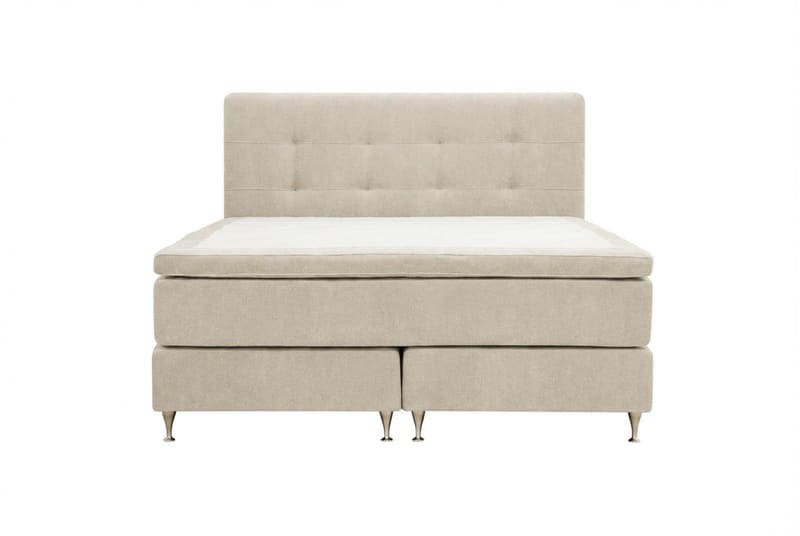 HVILA Premium Komplett Sängpaket 160x200 cm Kontinentalsäng med Sänggavel - Beige Tyg - Möbler - Sovrum - Sängar - Kontinentalsängar