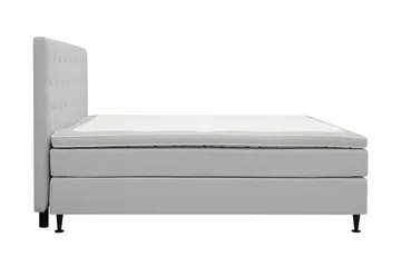 HVILA Plus Komplett Sängpaket – Kontinentalsäng 180x200 cm i Tyg med Sänggavel + Bäddmadrass med Fasthetsgrad Medium - Grå - Möbler - Sovrum - Sängar - Komplett Sängpaket