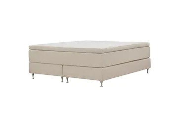 HVILA Premium Kontinentalsäng 160x200 cm - Ljusbeige Bouclé - Möbler - Sovrum - Sängar - Komplett Sängpaket