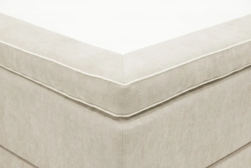 HVILA Premium Komplett Sängpaket 160x200 cm Kontinentalsäng med Sänggavel - Beige Tyg - Möbler - Sovrum - Sängar - Kontinentalsängar