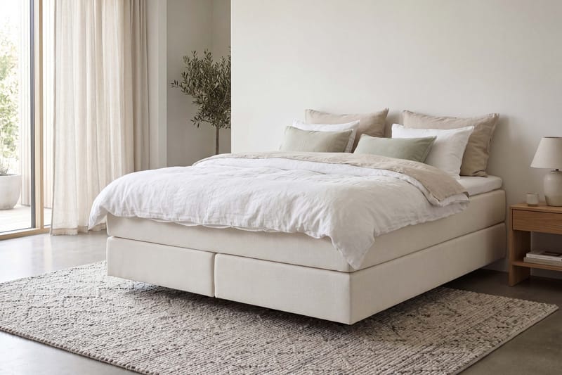 HVILA Premium Kontinentalsäng 180x200 cm med svävande effekt inkl. Bäddmadrass i Polyeterskum Medium - Medium - Möbler - Sovrum - Sängar - Komplett Sängpaket