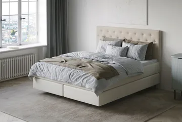 HVILA Premium Sängpaket Kontinentalsäng 180x200 cm med svävande effekt utan bäddmadrass - Vit - Möbler - Sovrum - Sängar - Komplett Sängpaket