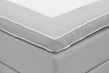 HVILA Plus Komplett Sängpaket – Kontinentalsäng 180x200 cm i Tyg med Sänggavel + Bäddmadrass med Fasthetsgrad Medium - Grå - Möbler - Sovrum - Sängar - Komplett Sängpaket
