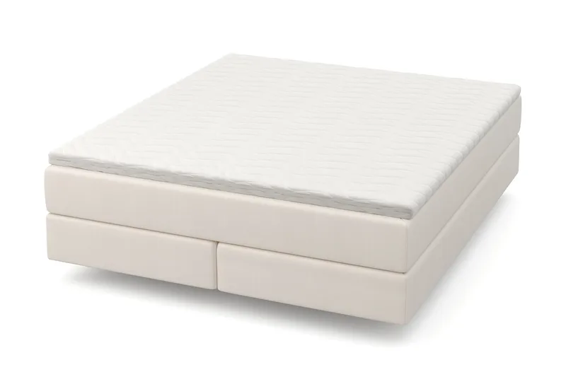 HVILA Premium Kontinentalsäng 180x200 cm med svävande effekt inkl. Bäddmadrass i Polyeterskum Mjuk/Medium med Tvättbar klädsel - Mjuk/Medium - Möbler - Sovrum - Sängar - Komplett Sängpaket