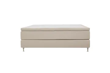 HVILA Premium Kontinentalsäng 160x200 cm - Ljusbeige Bouclé - Möbler - Sovrum - Sängar - Komplett Sängpaket