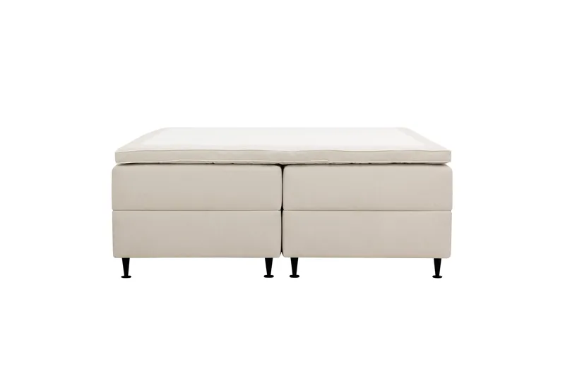 HVILA Plus Kontinentalsäng med Förvaring 180x200 cm, Ljusbeige