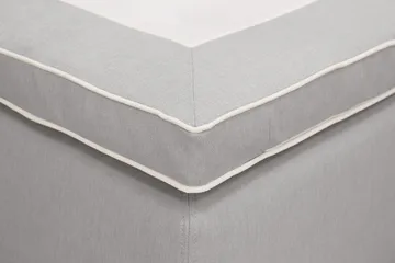 HVILA Plus Komplett Sängpaket – Kontinentalsäng 140x200 cm i Tyg med Förvaring, Sänggavel + Bäddmadrass med Fasthetsgrad Mediumfast - Grå - Möbler - Sovrum - Sängar - Kontinentalsängar